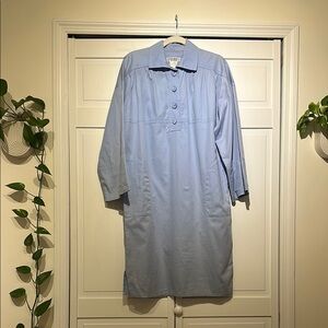 Vintage YSL Yves Saint Laurent Rive Gauche Light Blue Women's Dress 38